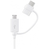 Datakabel Samsung Galaxy S4 Mini Micro-USB en USB-C 150 CM - Origineel - Wit