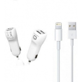 Autolader + Lightning kabel geschikt voor Apple iPad mini 5 - 2 Ampere - 0.5 Meter