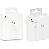 Apple Oplader + USB-C naar USB-C kabel - Origineel Retailverpakking - 20W - 1 Meter 