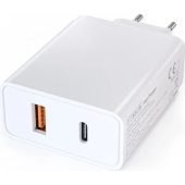 GO SOLID! - Dual-Poort USB Adapter 65W met PD (USB A + USB C)