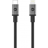 Mophie USB-C naar Lightning kabel voor Apple - 1 Meter - Nylon - Zwart