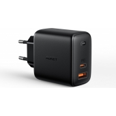 Power Delivery Oplader (USB A + USB C) Aukey 65W