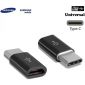 Samsung Galaxy A50 Converter Micro-USB Naar USB-C - Origineel - Zwart
