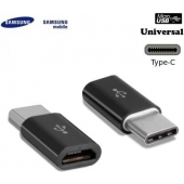 Samsung Galaxy Galaxy A70 Converter Micro-USB Naar USB-C - Origineel - Zwart
