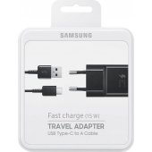 Samsung Galaxy M21 Fast Charger 15W USB-C - Zwart - Retailverpakking - 1.5 Meter